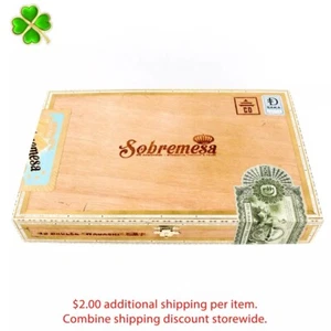 Sobremesa Brulee Wagashi Empty Wood Cigar Box 11.75" x 7.5" x 1.75" - Picture 1 of 12