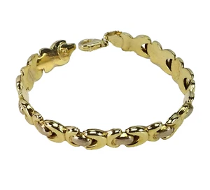 Milor Italy Oval Link Bracelet Yellow & Rose Gold over Sterling Silver 925 - Picture 1 of 10