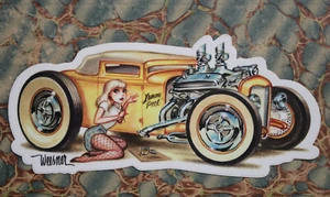 Keith WEESNER DECAL vtg 1930 1931 Ford Hot Rod old A coupe auto window tool box  - Picture 1 of 3