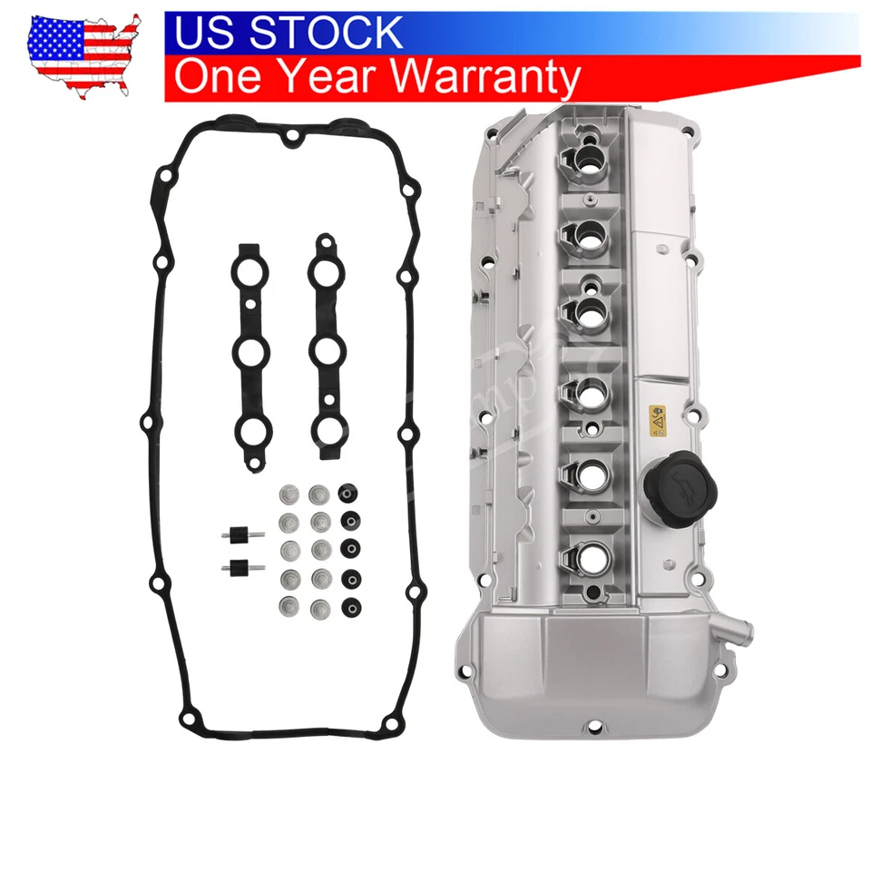 Cubierta de válvula de motor con junta de aluminio para BMW 325Ci 325i 330i 525i M54 E46 X3 X5 Foto 1 de 4