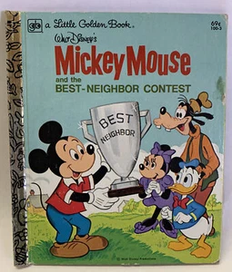 VTG A Little Golden Book Walt Disneys Mickey Mouse Best Neighbor Contest 1980 - Imagen 1 de 10