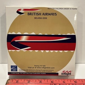 1:500 InFlight 500 British Airways Beijing China Boeing 747 Airport Rare Set - Picture 1 of 15