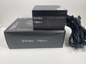 eVGA 100-N1-0750-L1 Power Supply 750W +12V 120mm Sleeve Bearing Fan ATX Cable - Picture 1 of 13