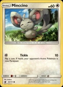 2x (SM04-085 PARALLEL FOIL) Minccino (C) Pokemon SM Crimson Invasion Card # 85 - Picture 1 of 1