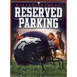 11" denver broncos nfl football team helmet logo street reserved parking sign - Picture 1 of 1