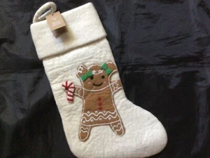 WEST ELM KINDER LEBKUCHEN WEIHNACHTSSTRUMPF MÄDCHEN NEU ELFENBEIN KEIN MONO OFFENE BOX - Bild 1 von 2