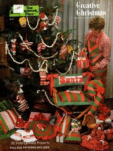 Creative Christmas Strip-Quilted Patterns Toilet Lid, Ornaments, Pillow, Apron - Picture 1 of 6