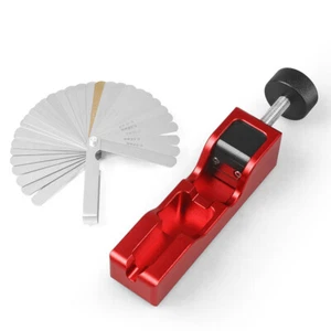 Red Spark Plug Gap Tool with Feeler Gauge for Most 10/12/14/16 mm Spark Plugs - Picture 1 of 6
