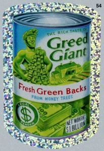 Wacky Packages All New Series 8 GREED GIANT Silver Flash Foil Parallel #54 - Picture 1 of 1