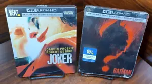 Joker + The Batman 2022 Steelbooks (4K+Blu-ray) NEW (Sealed)-Free Box Shipping! - Picture 1 of 13