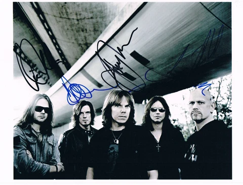 Europe genuine autograph 8"x11" photo signed In Person Swedish hard rock band Cover