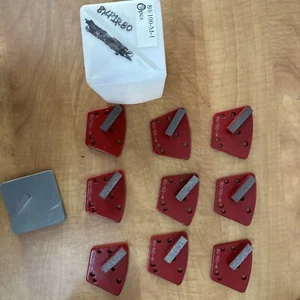 9 Pack Trapezoid Grinding Discs Bolt on Concrete Grinders Soft Bond 80 /100 Grit - Picture 1 of 3