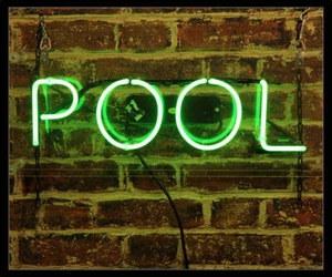 Pool Glass Neon Sign Light Handmade Nightlight Man Cave Wall Hanging Gift 14"x7" - Picture 1 of 1