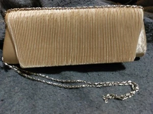 Clutch Purse Evening Bag Gold Lamay Couture Shoulder Strap Daniel Ames - Picture 1 of 12