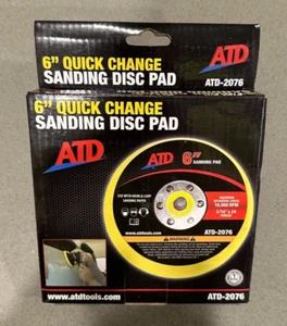 ATD 2076 6" PSA Sanding Disc Pad 6 Inch DA Sander Stick Paper Type Disk Pad - Bild 1 von 2