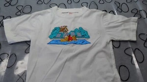 Medium Vntg Kids Vintage Mickey Inc. Embroidered Damaged Shirt - Picture 1 of 7