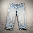 Levi's Denim Pants Women's 10 Light Wash Western Cowgirl Cuffed Crop Capri Jeans