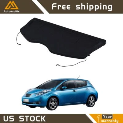 Protector de cubierta de carga de maletero trasero negro para Nissan Leaf 2013 2014 15 2016 2017 Foto 1 de 4