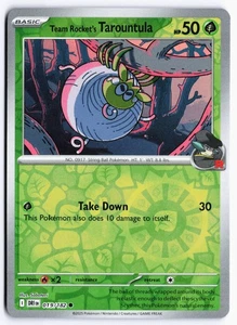 Team Rocket's Tarountula Reverse Holo SV10: Destinated Rivals 019/182 quasi nuovo - Foto 1 di 2
