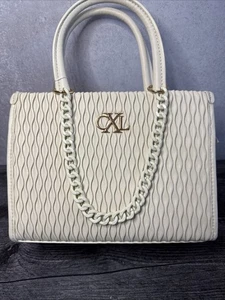CXL By Christian LaCroix Normandy Ruching Satchel Bone NWT Retail $138 - Picture 1 of 6