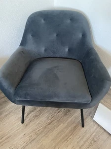 Blauer Sessel mit Samtbezug Relaxsessel - Bild 1 von 3