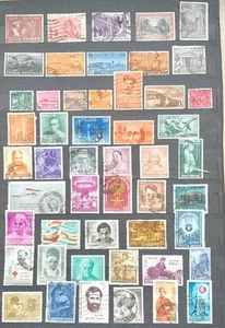 India 1949 - 1965 collection of 50 commemorative used stamps - Picture 1 of 4