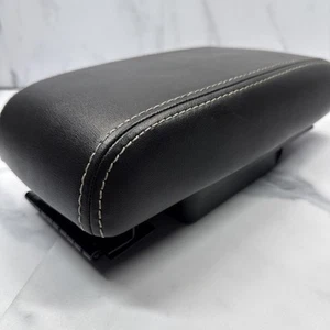 10-12 FORD FUSION Lid Leather Armrest Arm Rest Cover Assy Black White Stitch - Picture 1 of 17