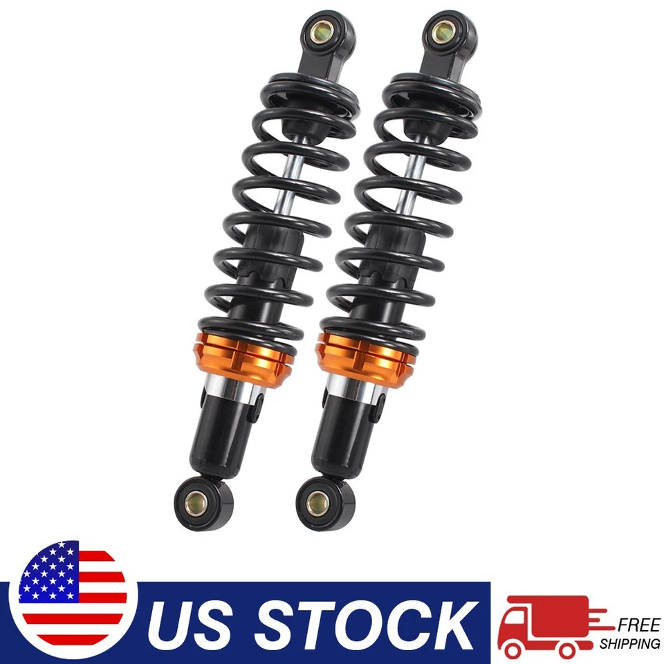 Par de suspensión amortiguador de aire trasero 280 mm 11" negro apto para Honda Universal Foto 1 de 4