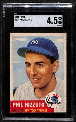 1953 Topps #114b Phil Rizzuto - New York Yankees - SGC 4.5 - Imagem 1 de 2