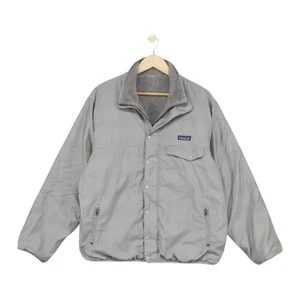 Chaqueta reversible Patagonia para hombre talla L gris pila profunda polar - Imagen 1 de 14