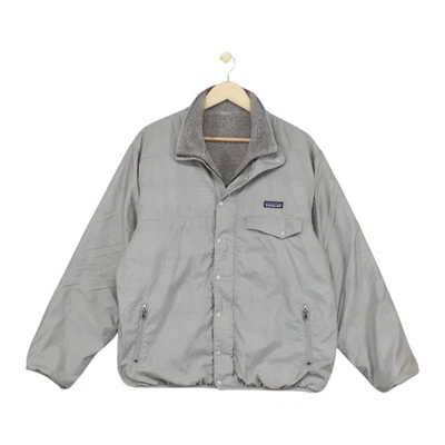 Patagonia Reversible Jacket Mens Size L Grey Deep Pile Fleece - Image 1 of 4