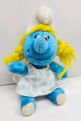 1981 Peyo Wallace Berrie The Smurfs Smurfette 10" Plush - Image 1 of 3