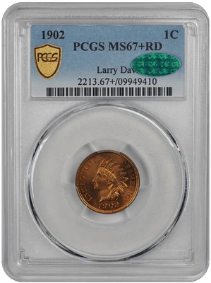 1902 Indian Head PCGS CAC RD 67+ - Image 1 of 4