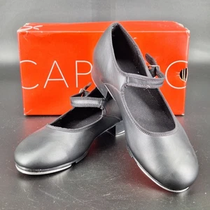 Capezio #3800 Black MaryJane Buckle Strap Tap Shoes Size 9 W Women’s - Picture 1 of 15