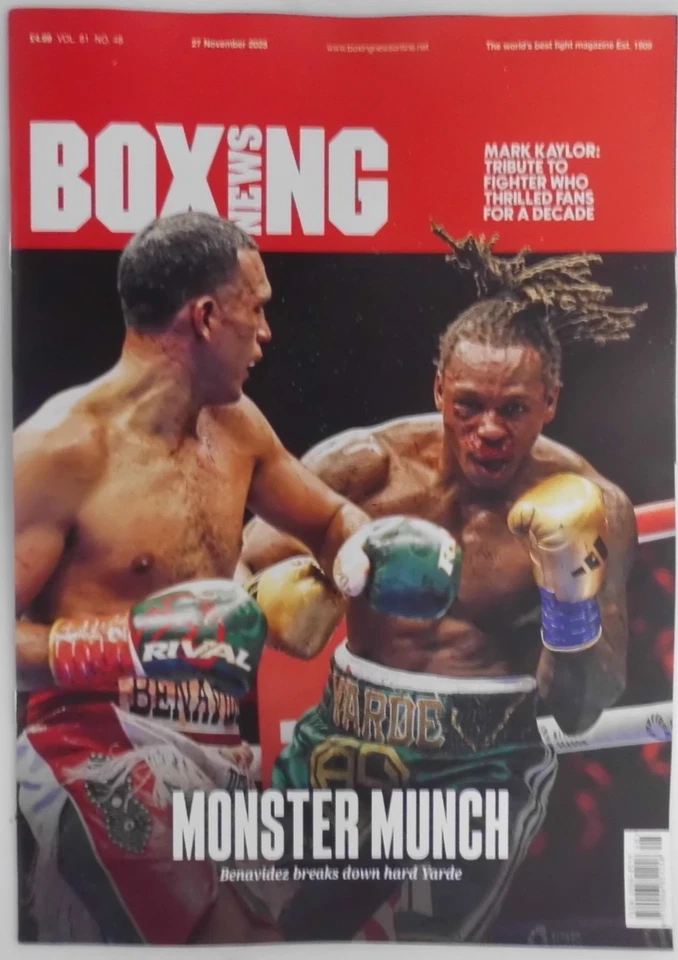 Boxing News magazine 27th Nov 2025 Benavidez breaks down Yarde + Mark Kaylor - Image 1 of 1
