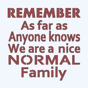 Primitive Schablone*Remember we are a Nice Normal Family*Shabby für Schilder - Bild 1 von 1
