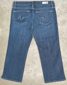 AG ADRIANO GOLDSCHMIED Athena Straight Crop Capri Skimmer Jeans Wm Sz 27 L20 - Picture 1 of 11