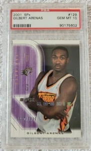 2001 SPx GILBERT ARENAS /1999 PSA 10 GEM MINT ROOKIE CARD #129 - Picture 1 of 2