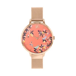 Wrist Watch - Sara Miller SA4098 34mm Orchard Dial GP Case - Mesh Strap 70% OFF - Picture 1 of 2