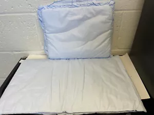 Scandi 2 Piece Set for Pram / Cot / Moses Basket - Pillow & Duvet - Blue - New - Picture 1 of 4