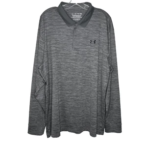 Camisa Polo Under Armour Para Hombres The Performance Manga Larga XXL Gris Suelta Golf - Imagen 1 de 14