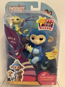 Fingerlings Toy BFF Collection Billie & Aiden Mini Baby Monkey Blue, New Sealed - Picture 1 of 2