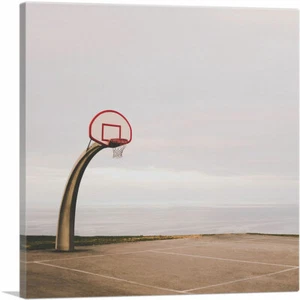 ARTCANVAS Basketball Court Beach Home Decor Canvas Art Print - Picture 1 of 11