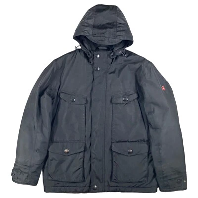 Abrigo militar con cremallera completa capucha negra para hombre XL Foto 1 de 4