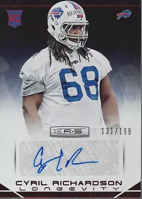 2014 Rookies Stars Rookie Autograph Longevity Ruby 123 Cyril Richardson Auto/199 - Image 1 of 2