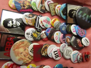 VTG 1980'S METAL/PLASTIC PIN BADGES MUSIC ROCK, POP, MODS - PICK-A-BADGE UPDATED - Picture 1 of 299