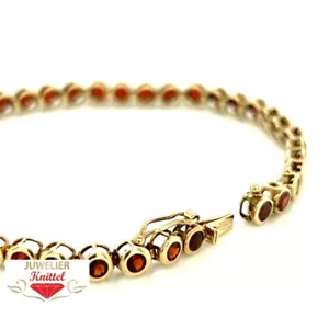 Pulsera | Oro Amarillo De 333 | 26 Pequeñas Piedras De Granate - Imagen 1 de 4