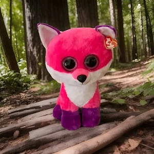 Joey Ty  100% Ty Beanie Boo Huge 17" XL Jumbo Pink Fox Claire's Exclusive New - Picture 1 of 10
