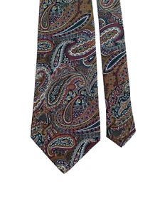 CRAVATTA NAZARENO GABRIELLI SETA VINTAGE PAISLEY TIE SILK SOIE KRAWATTE ITALY - Imagen 1 de 6