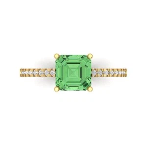 1.66 Cushion Light Sea Green Promise Classic engagement Ring 14k Yellow Gold - Picture 1 of 11